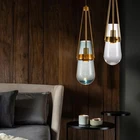 Blue Light Fashion New Aqua Blue Dining Bar Chandelier Modern Light Luxury Hardware Glass Bar Chandelier