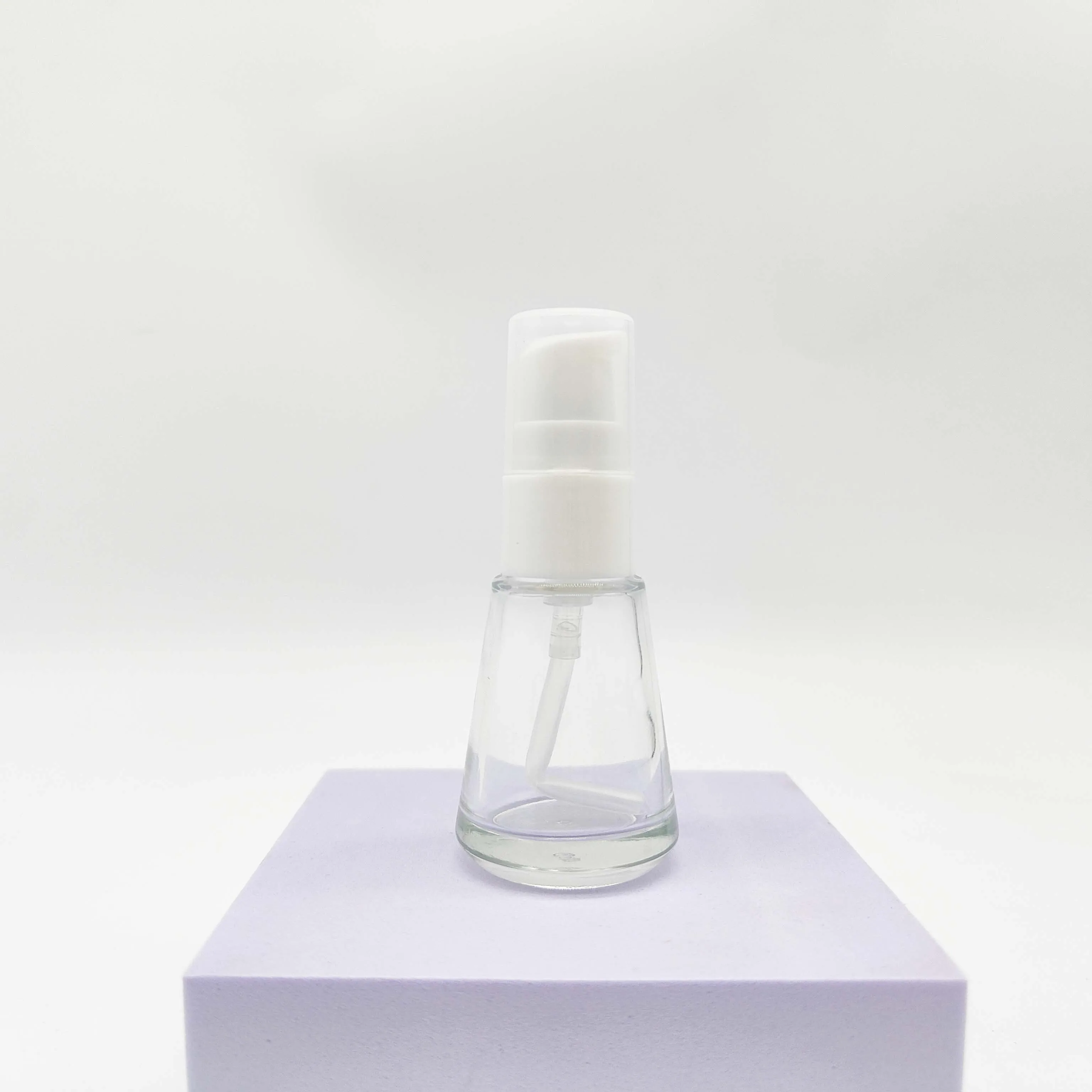 produit 30 ml bouteille de lotion en verre en gros bouteille de fond de teint cosmétique vide bouteille d'essence en verre transparent-25