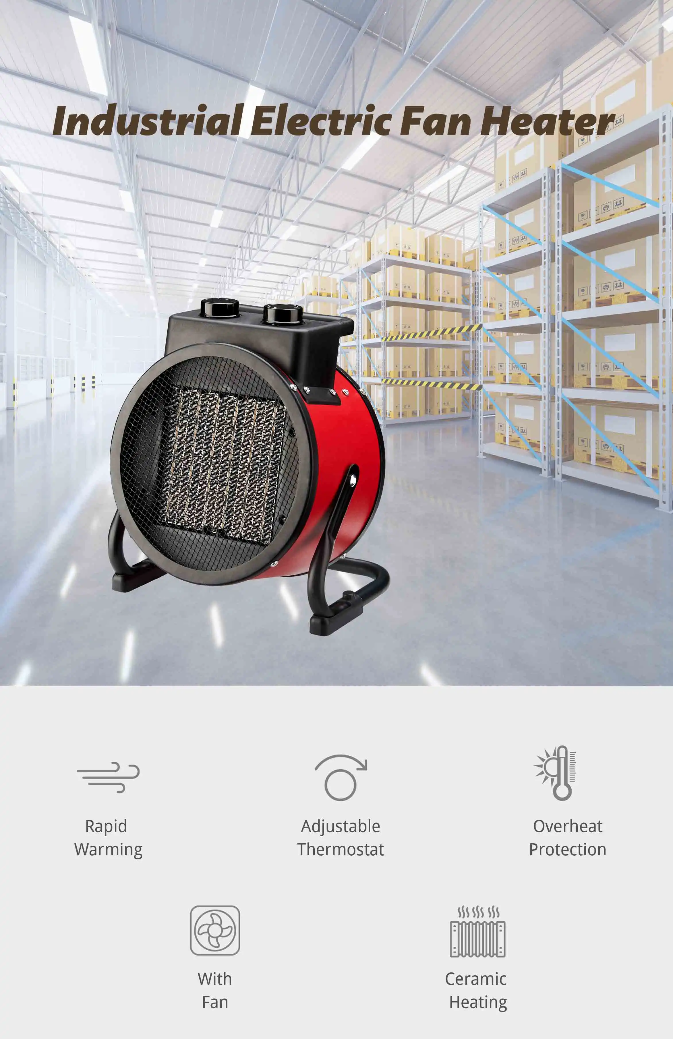 Electric Fan, Portable, 3Kw - detail 6