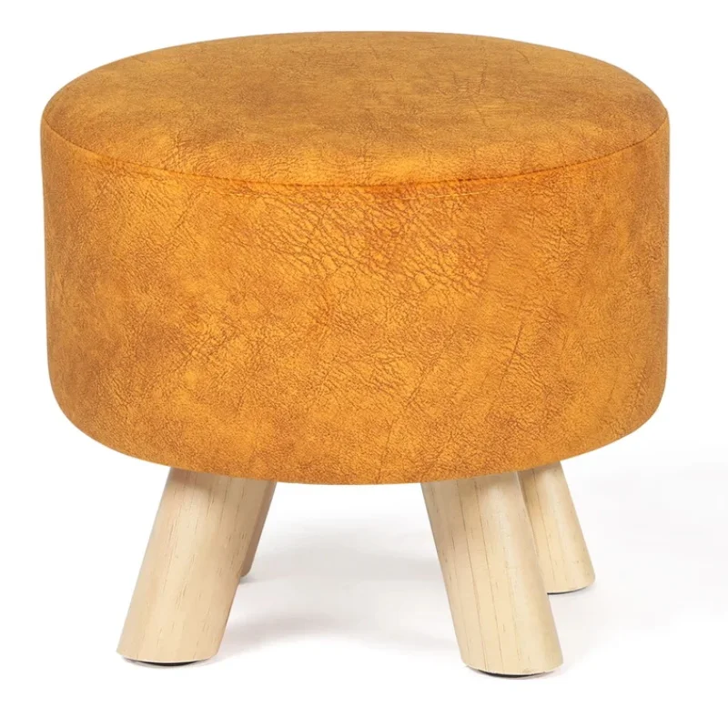 High quality modern round 4 leg footstool kids pouf stool