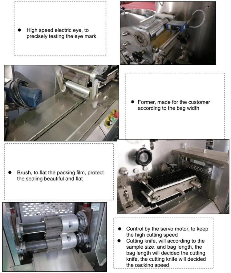 Sugar Packet Biscuits Horizontal Wrapping Flow Pack Packing Machine ...