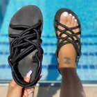 Women's 2021 Ladies Flat Hemp Rope Sandals Wholesale Beach Slipper Slides Fashion Women's Sandals