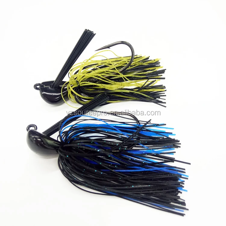 Skirted Jig With Weed Guard 7g 10g 14g Well Balanced Football Jig Head