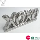 Table Decoration Valentine Gift Ceramic Silver Plated XOXO Letters Shape Table Top Centrepiece Decoration