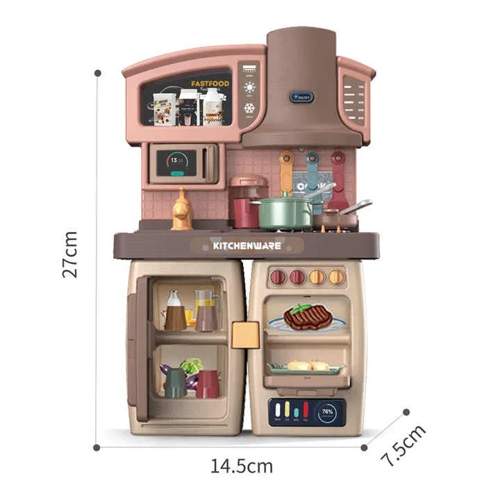 EPT Toys Electric kitchen toy set combination cabinet set for kids pretend play