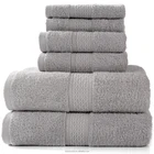 Terry Towels Bath 100% Cotton High Quality 100% Cotton Bath Terry Towel Large Bath Towel 6 Pieces Towels Set