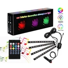 Rgb Car Decor Light Led RGB Remote Interior 5050 Decorative LED Strip Atmosphere Car Lights Led For Car