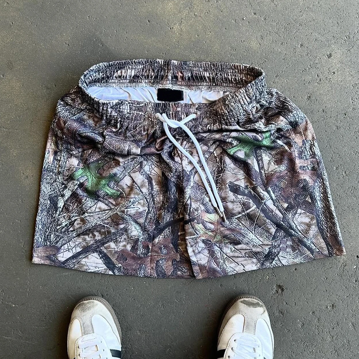 Summer Custom Printed Camouflage Camo Sports Running Polyester Mesh Shorts for Men factory