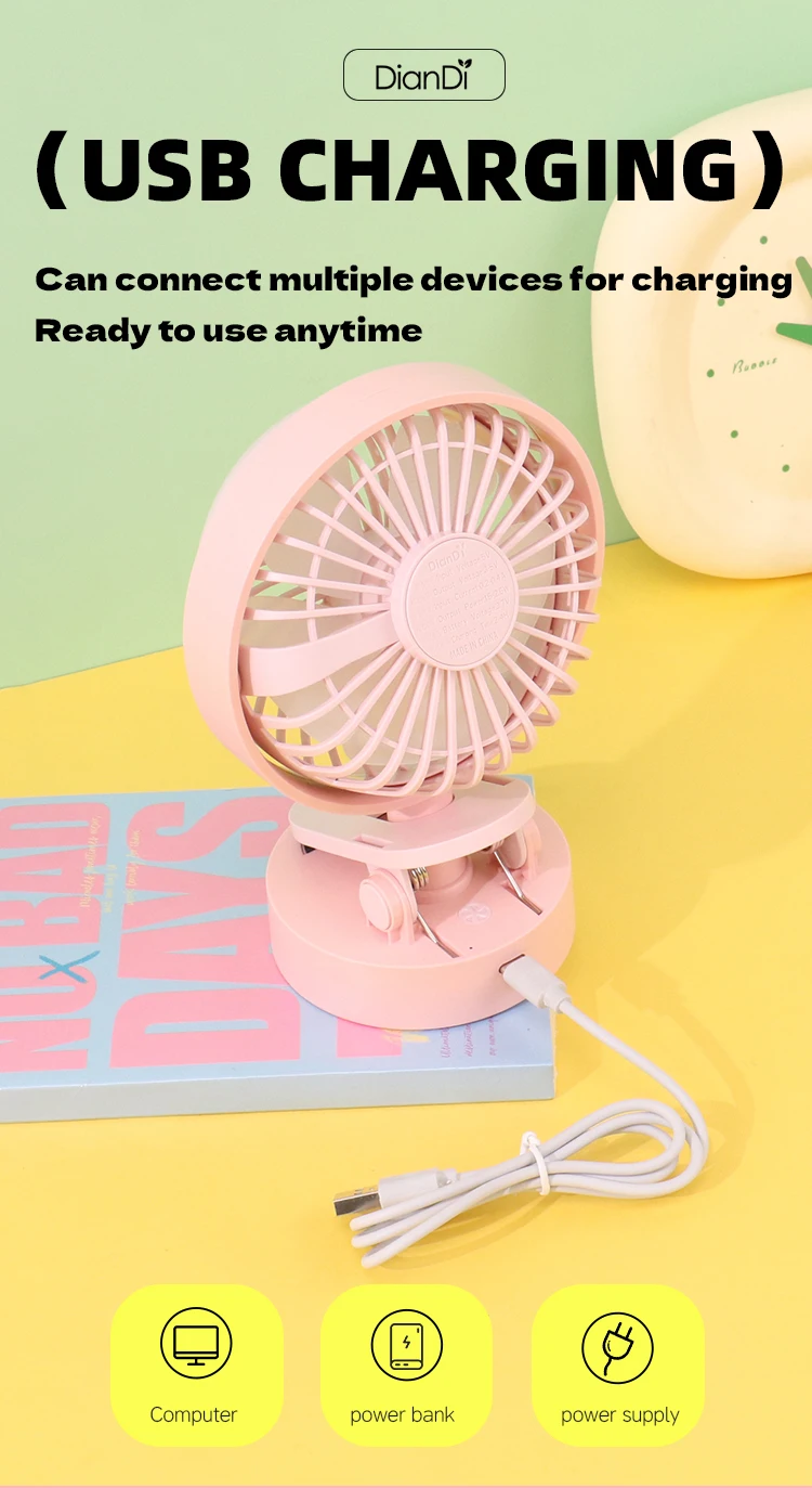 Usb Charging Clip Fan, DD8019T, Portable - detail 24