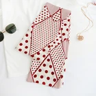 Scarf Hot Sale 150*14cm Polka Dot Women Scarves Autumn Soft Long Thin Neck Large Wrap Stole Shawl Silk Satin Scarf