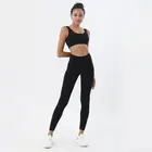 Apparel KH-YG025 Wholesale Womens Workout Apparel Gym Training Hot Sexy Yoga Set Clothes