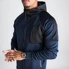Casual Hoodie For Hoodies Custom Tag Fashion Casual Hiqh Quality Long Sleeve Blue Blank Hoodie And Joggers Set For Men