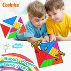 Puzzle Game Toy Push Pop Pop Bubble Sensory Fidget Toy Silicone Stress Reliever Toy For Family