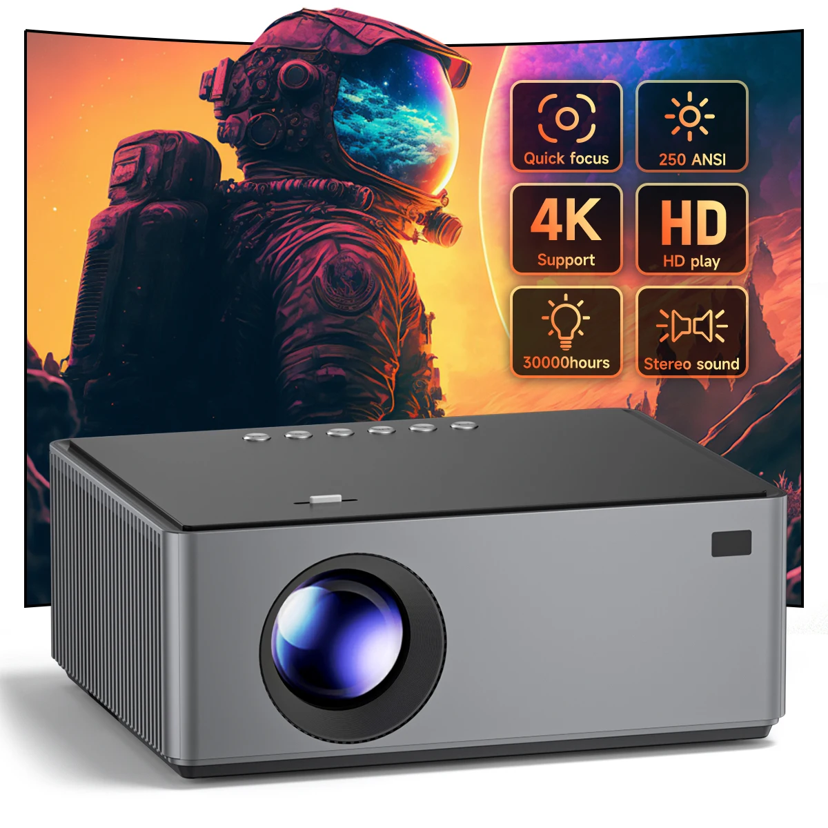 2024 M9-C Smart Portable Projector 5G WIFI LCD 4K Video Full HD 1080P 720P Home Theater Proyector 4K Projectors