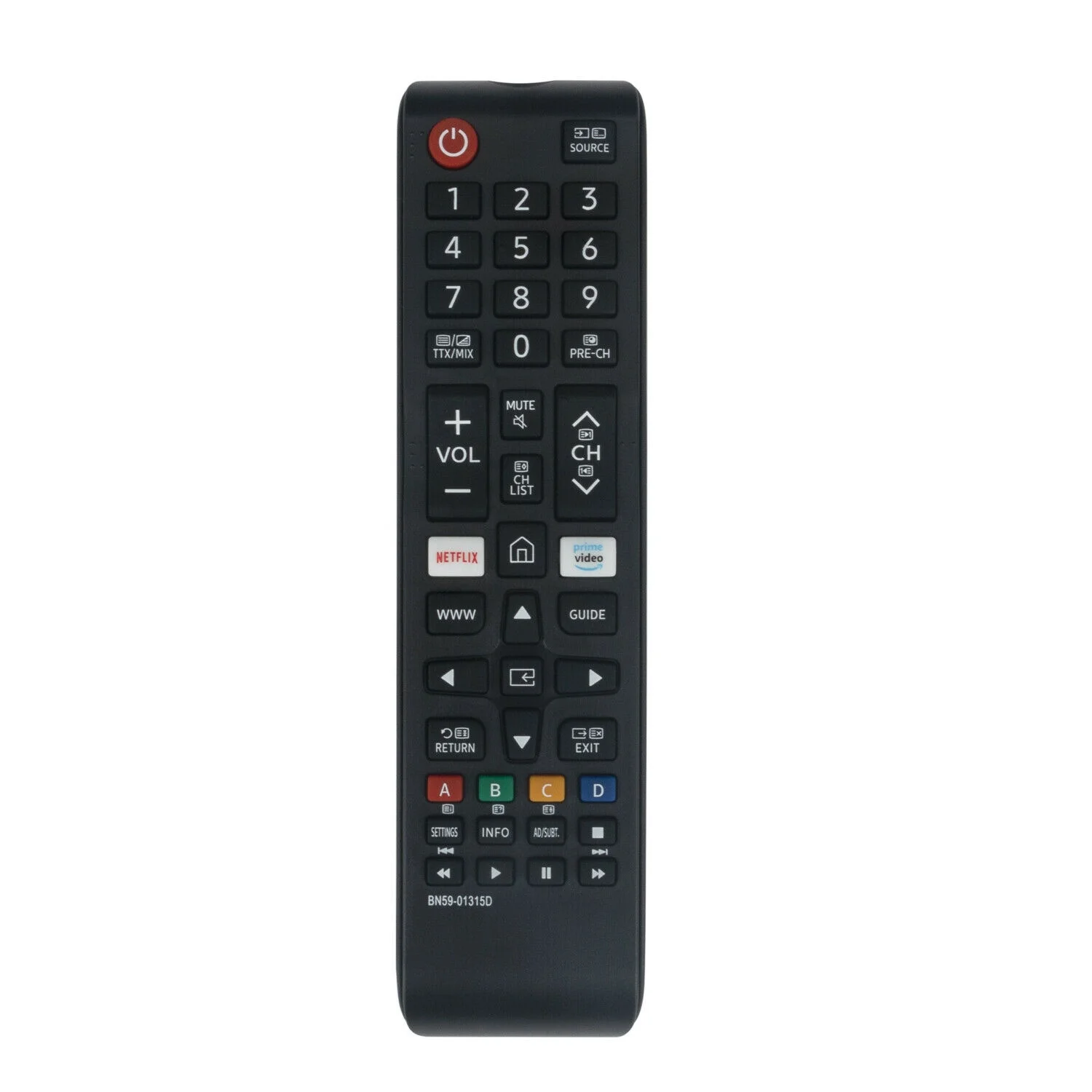 Replacement BN59-01315D Remote Control fit for Smart LED  With NETFLIX, Prime Video, Raukten TV