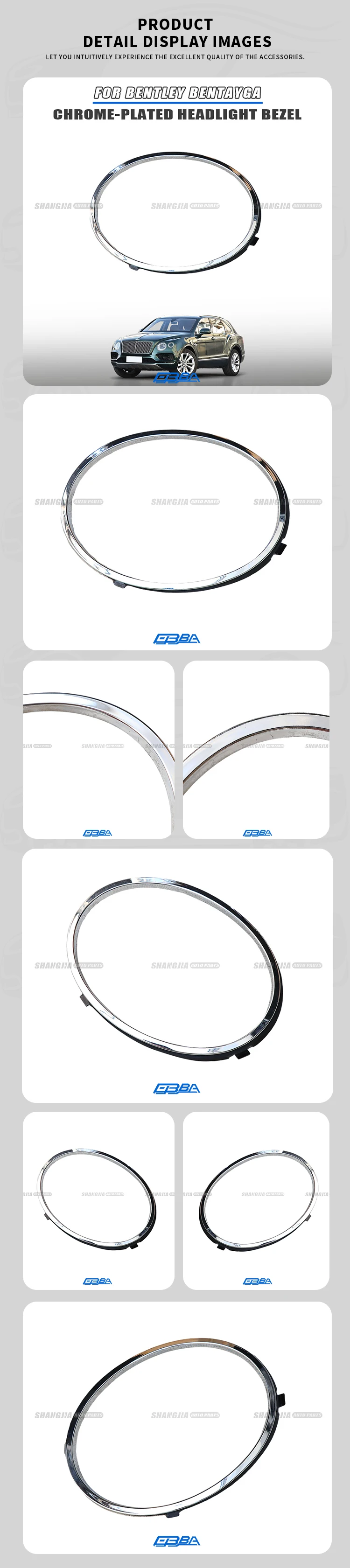 2025 Wholesale Auto Parts Electroplated Ring Light For Car Headlight For Car For Bentley Bentayga factory