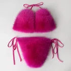 Sexy Hot Real Fox Fur Sexy Lingerie Suit Fashion Beach Bikini For Women
