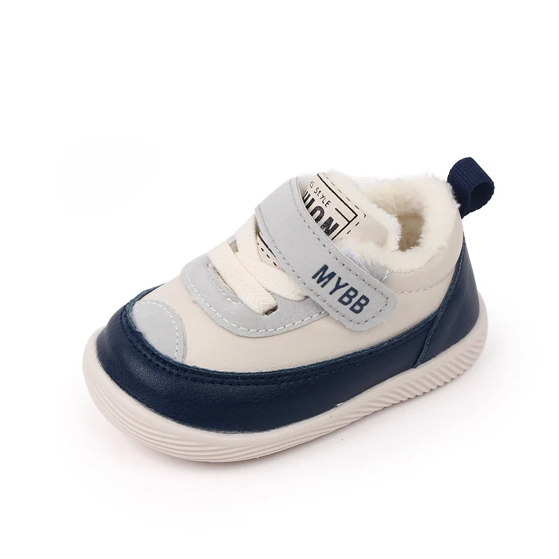 Autumn and Winter Baby Walking Shoes 1-3 Years Old Plus Fleece Warm Non-slip Children's Shoes supplier