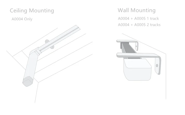 KECO professional motorized curtain rail with smooth curve for super quiet KECO curtain motor and automatic curve curtain