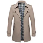 Coat Wholesale Mens Lapel Trench Coat Single Breasted Slim Winter Overcoat Long Business Coat