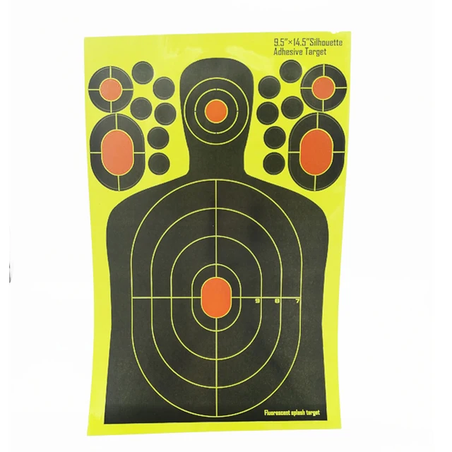 9.5"x14.5" Shooting Targets Reactive Splatter 20 Pack Gun Shots Paper Target 