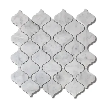 Factory Price Italy Natural Bianco Carrara White Parquet Marble Kitchen Backsplash Mosaic Tile