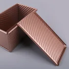 Food Grade Bakeware Bread Baking Pan Nonstick Carbon Steel Molds Toast Box Bread Tins With Cover Lid