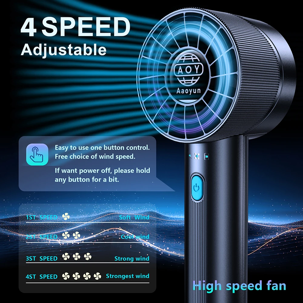 Rechargeable Fan, Portable, Battery, Plastic - detail 2