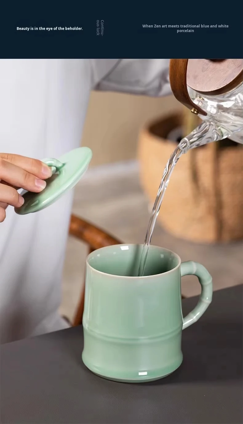 product high end large capacity office longquan celadon tea cups custom ceramic mug cups set for conference-6