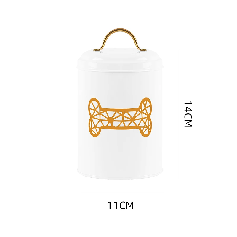 Factory Direct Sale Set of Three Food Storage Tin Dog Treat Jar with Lid for Pet