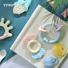 Set Toy Gift Teether Baby Gift Set Newborn Baby Set Chewing Teething Teether Toy Rattle Baby Silicone Teether Gift Set