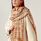 Fashion Wool Scarf Hot Selling Cheap Custom 2021 Fashion Wool Acrylic Blended Plain Color Scarf