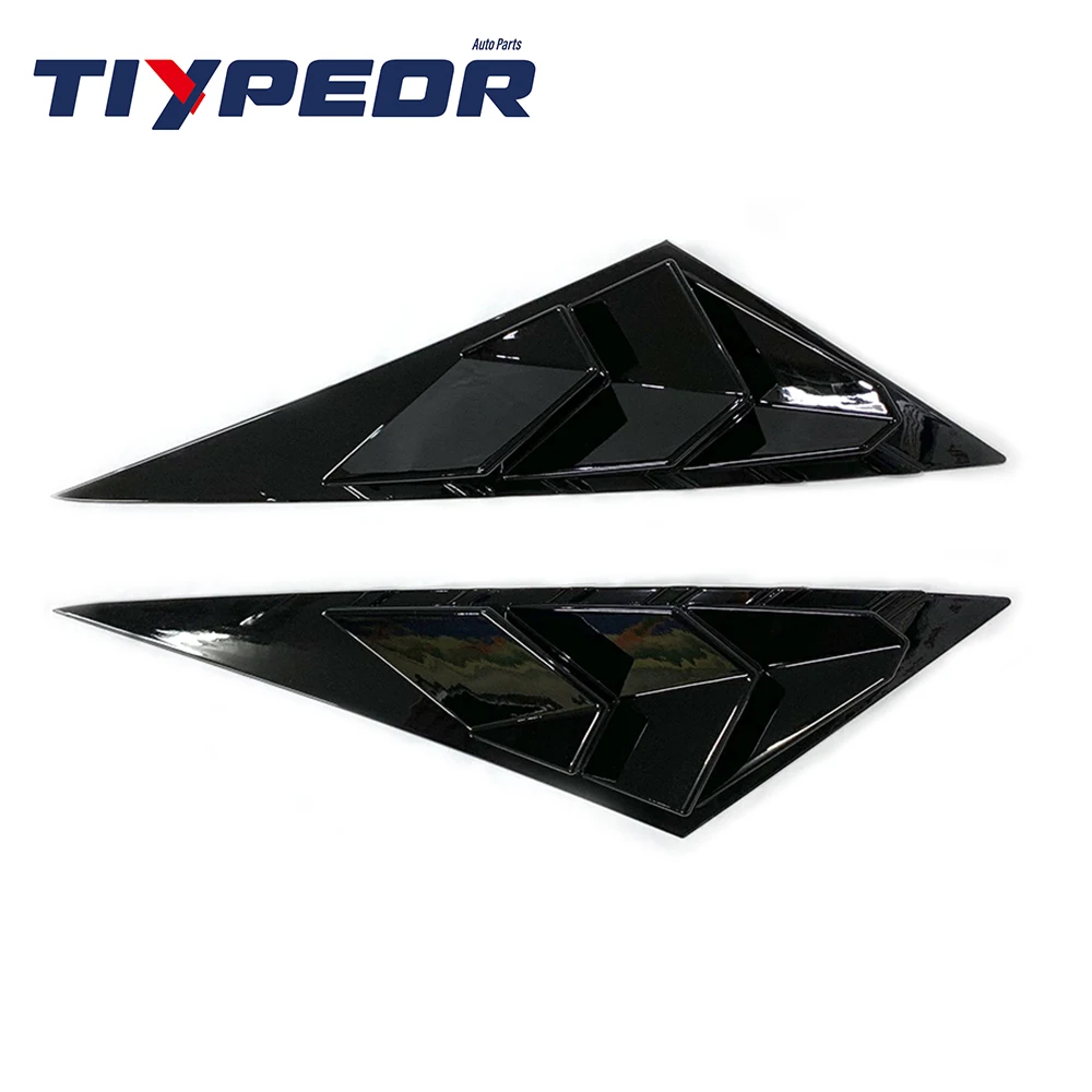 product abs racing style auto rear side window louvers car side window louver exterior decoration for hyundai elantra 2021 2022 2023-4