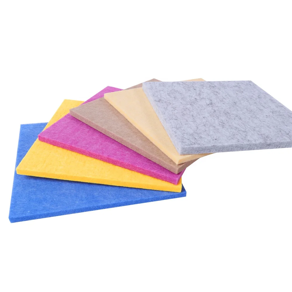 High density sound absorption Polyester fibre panel PET Acoustic Panels polyester felt soundproof board