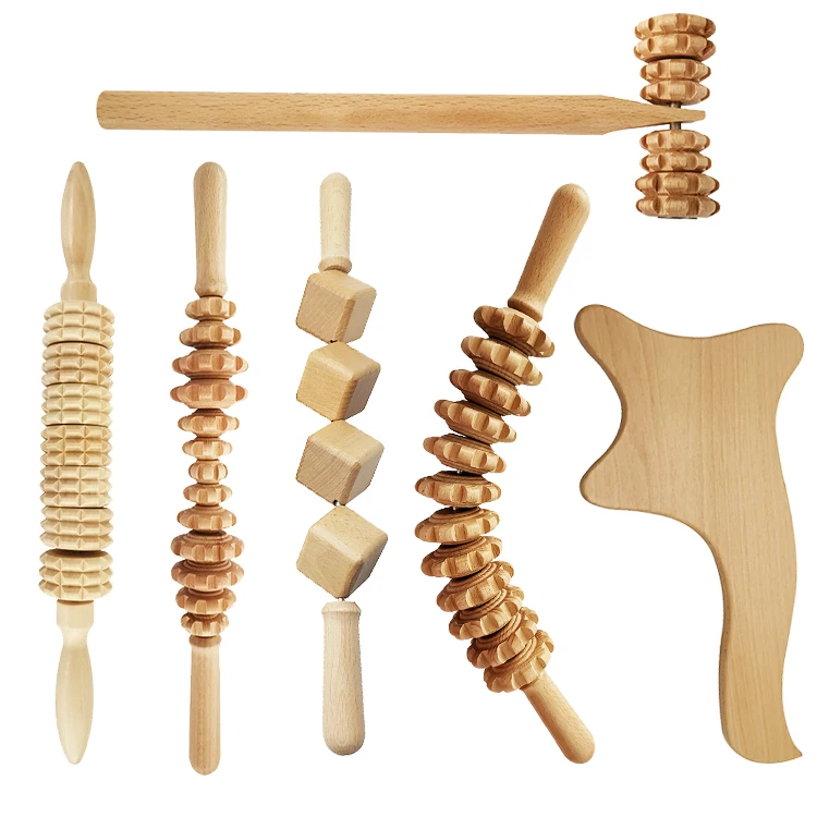Wood Therapy Tools Wooden Massage Tools Set Body Shape Massage Br