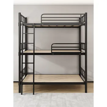 Dormitory 3-Story Metal Triple Bed For Sale Hotel Triple Bunk Bed Metal Bed For Sale