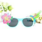 Blue Personality Creative Blue Bird And Flower Selfie Glasses Fashion Personality Glasses