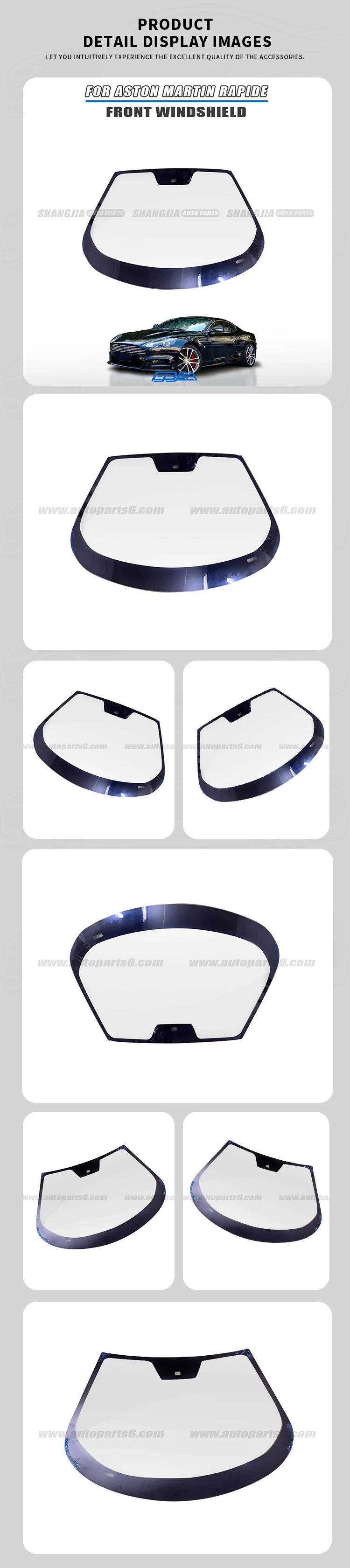 product wholesale auto glass car bodykit windscreen for aston martin rapide car front glass490-3