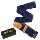 Waist Belt For 3517 New Style Custom Logo Webbing Cotton Equestrian Stripe Waist Weave Elastic Belt For Men