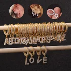Earrings Women Luxury Classical Jewelry Zircon 26 Alphabet Drop Letter Pendant Earrings For Women Girl Gift