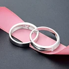 Ring Valentine's Day Gift S925 Silver Couple Ring Simple Design Diamond Ring