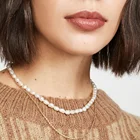 Jewelry Pearl Name Necklace European Style Fairy Jewelry Baroque Freshwater Pearl Choker Necklace