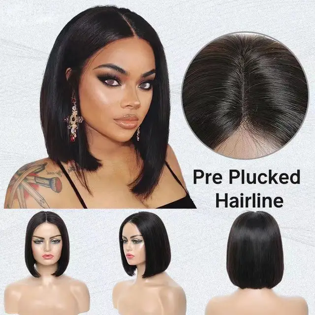Density Full Lace Pre Pluck Natural Hair Color Front Water Wave Wig for Black Women