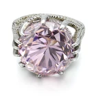 Silver Ring Silverrings Factory Supply Silver Jewelry Engagement Cuban Women Faith Ring