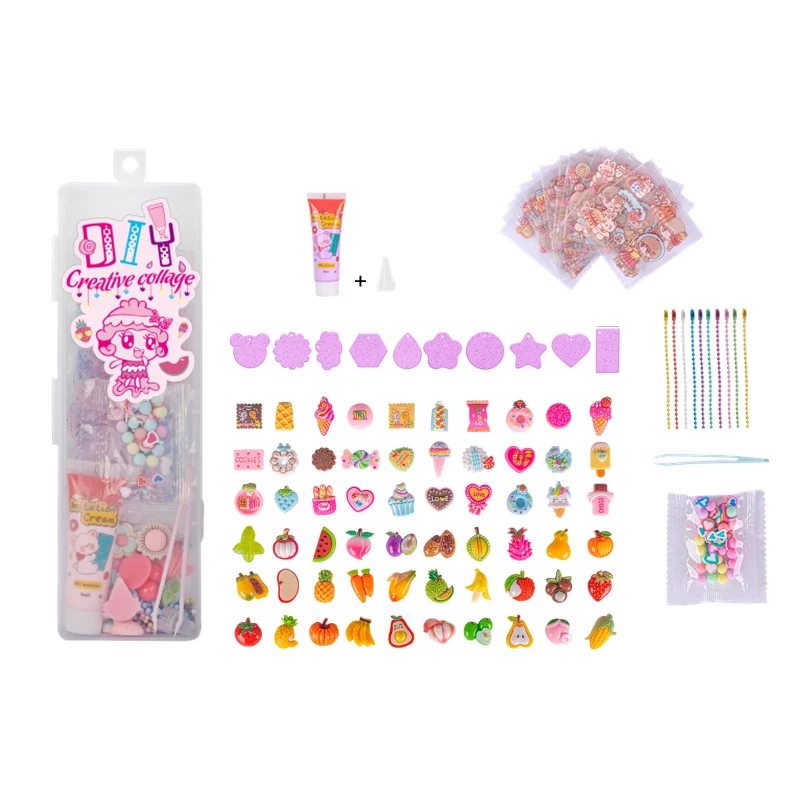 Kids diy arts and crafts card set toys for girls 8 years old with stickers beads glue