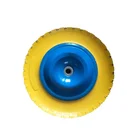 For Cart Yellow 16 Inch 4.00-8 PU Foam Wheel For Garden Cart
