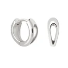 Earring Gemnel Custom Jewelry Tiny Hollow Huggies 925 Silver Gold Plated Earring