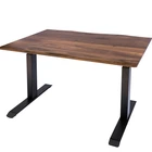 Office Desk Solid Black Walnut Live Edge Office Desk With T Style Legs