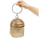 Crystal New Design Ball Rhinestones Crystal Ladies Fancy Tassel Diamond Evening Bag
