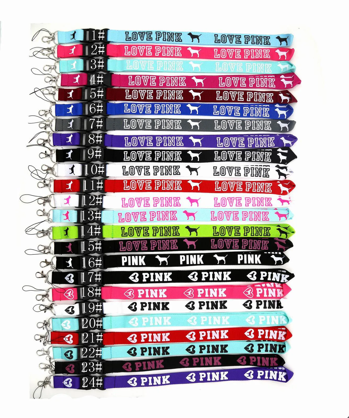 vs pink keychain lanyard